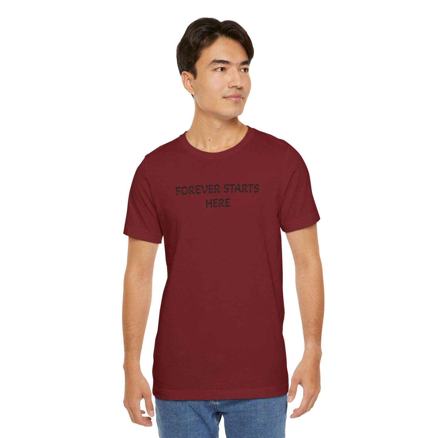 "Forever Starts Here" Tee — Minimalist Inspirational T‑Shirt