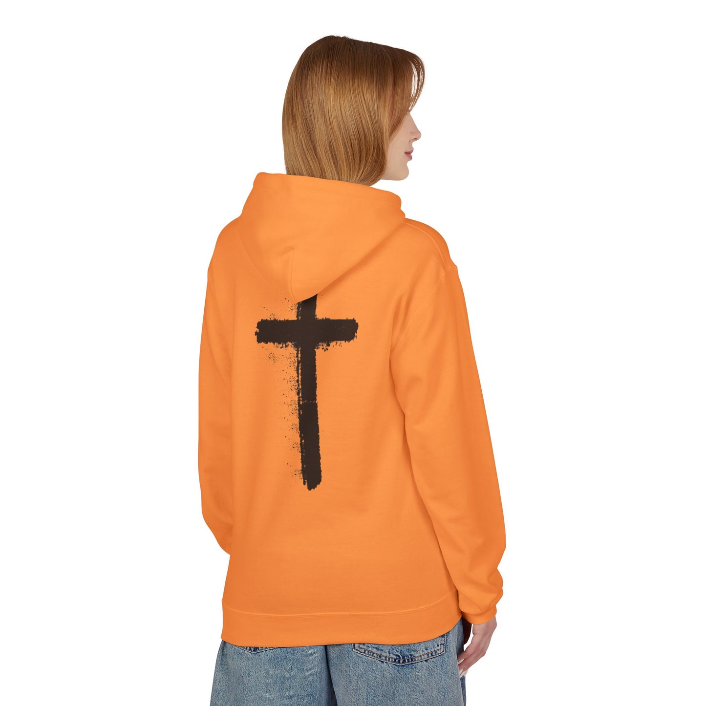 Psalms 28:7 Hoodie – "The LORD is My Strength" Christian Cross Pullover