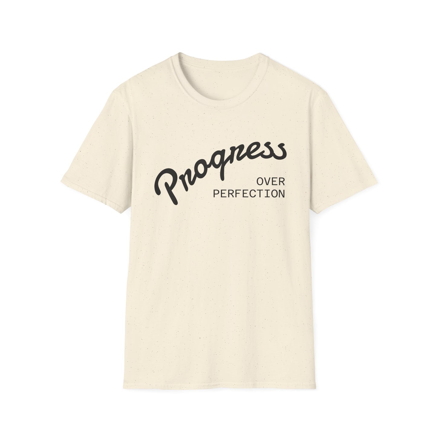 "Progress, over perfection" Motivation Unisex Softstyle T-Shirt