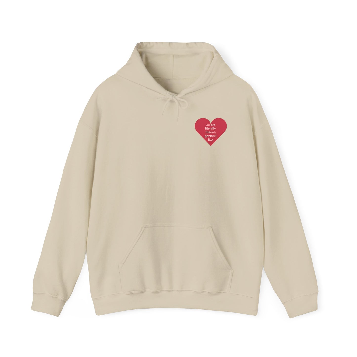 Hoodie — Red Heart "Love Yourself First" Minimal Chest Print