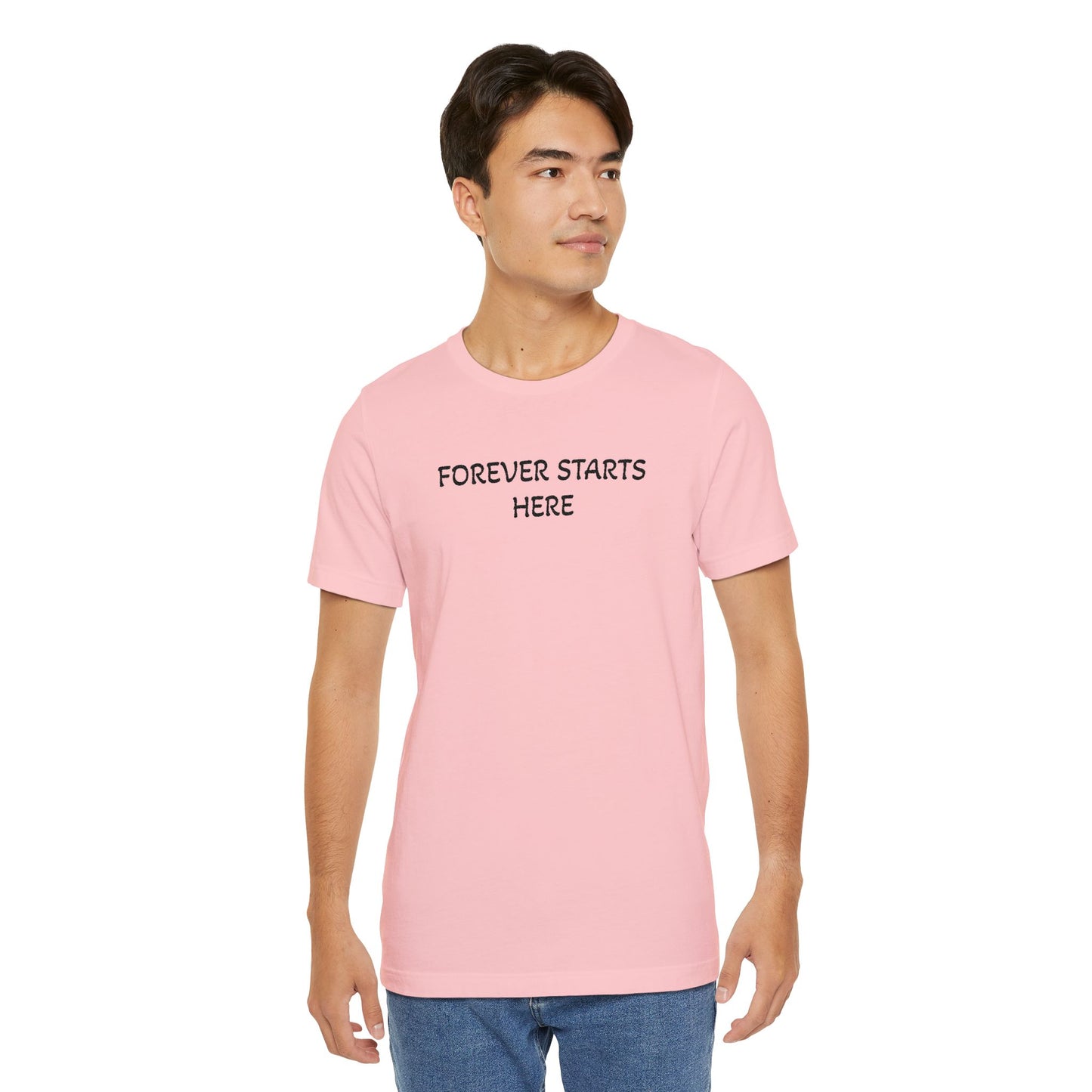 "Forever Starts Here" Tee — Minimalist Inspirational T‑Shirt