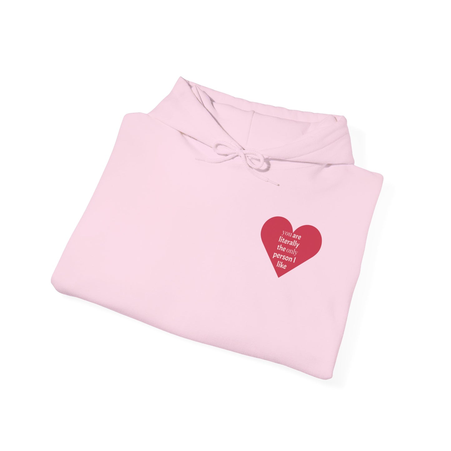 Hoodie — Red Heart "Love Yourself First" Minimal Chest Print