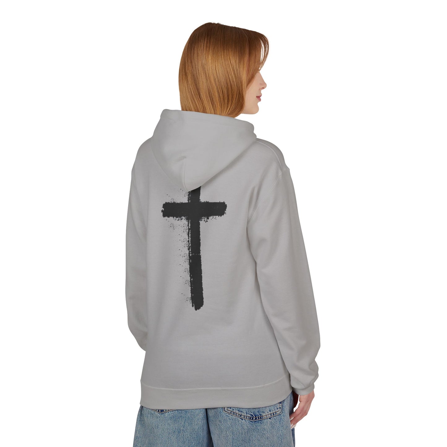 Psalms 28:7 Hoodie – "The LORD is My Strength" Christian Cross Pullover