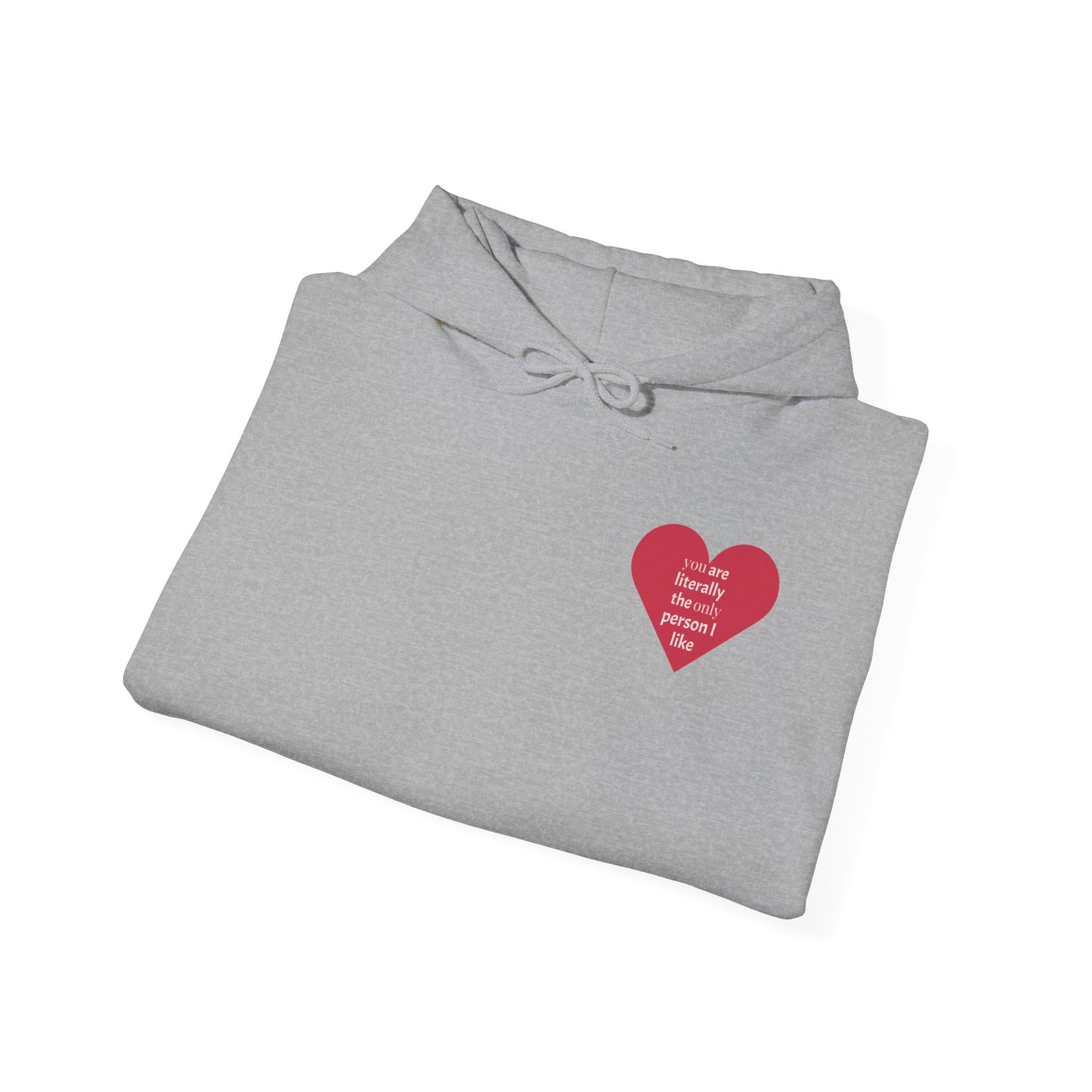 Hoodie — Red Heart "Love Yourself First" Minimal Chest Print