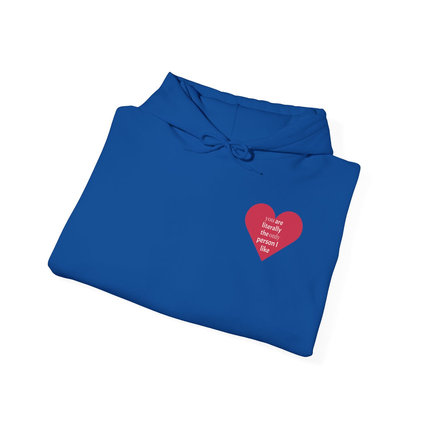 Hoodie — Red Heart "Love Yourself First" Minimal Chest Print