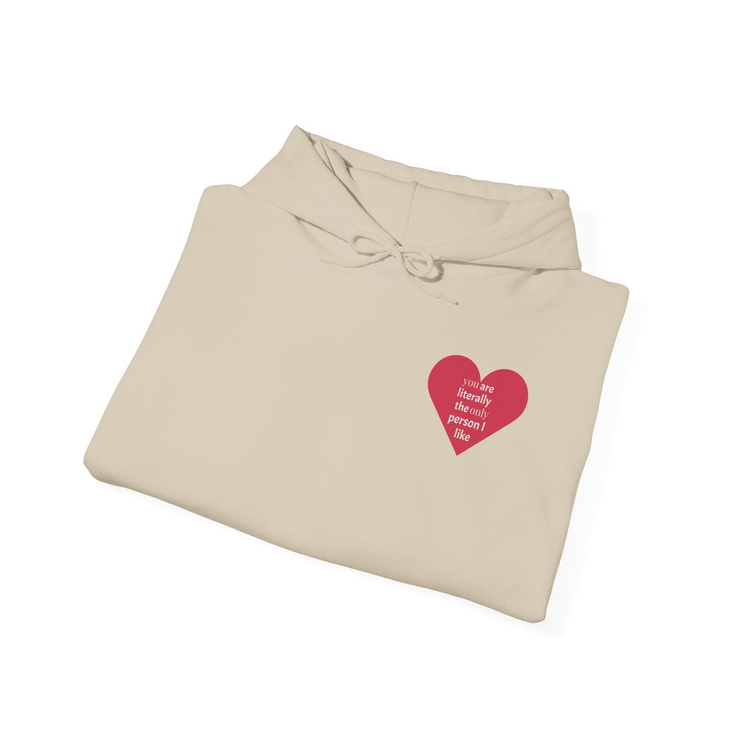 Hoodie — Red Heart "Love Yourself First" Minimal Chest Print