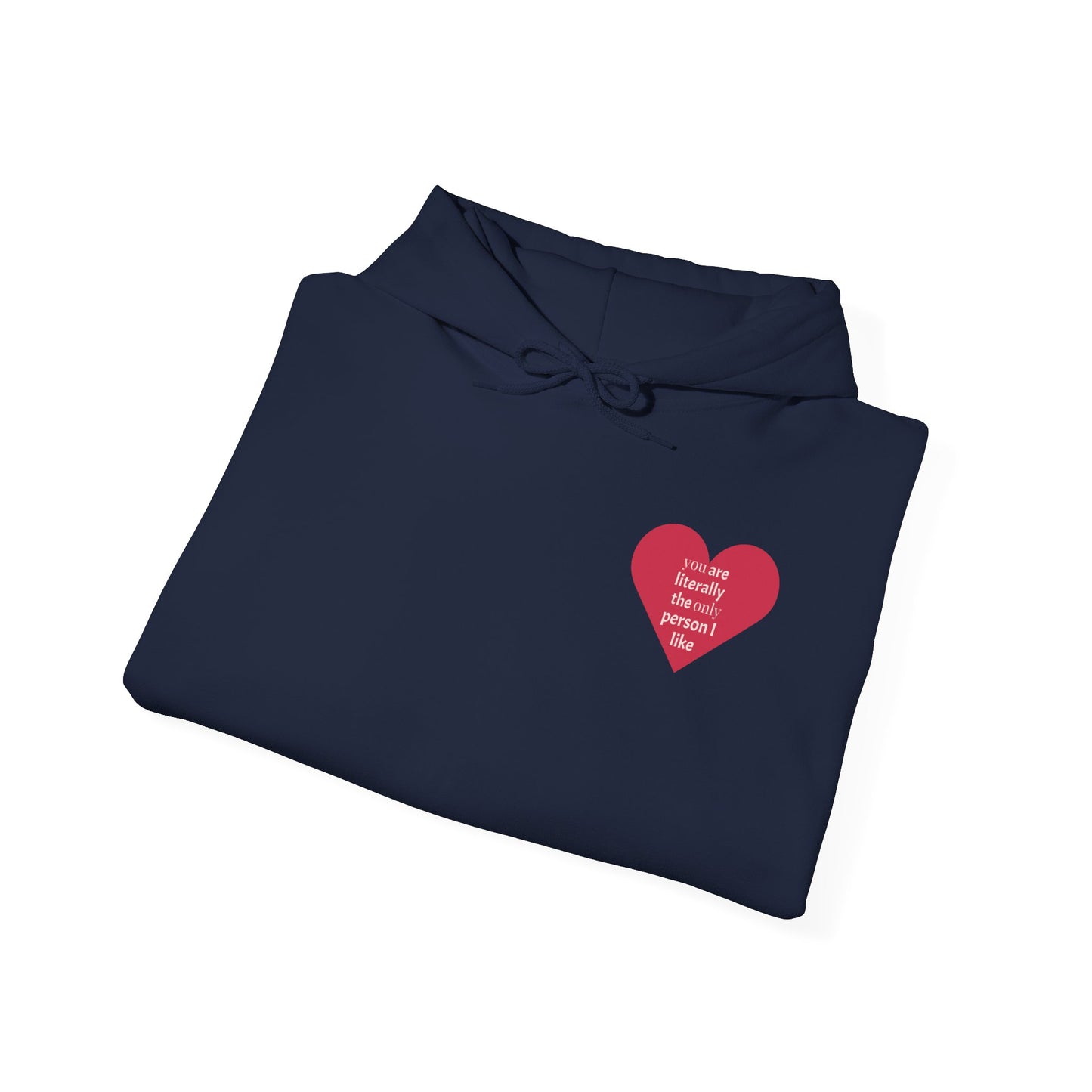 Hoodie — Red Heart "Love Yourself First" Minimal Chest Print