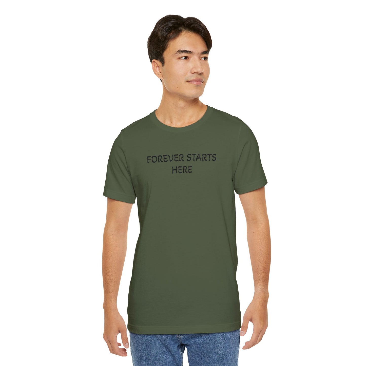 "Forever Starts Here" Tee — Minimalist Inspirational T‑Shirt