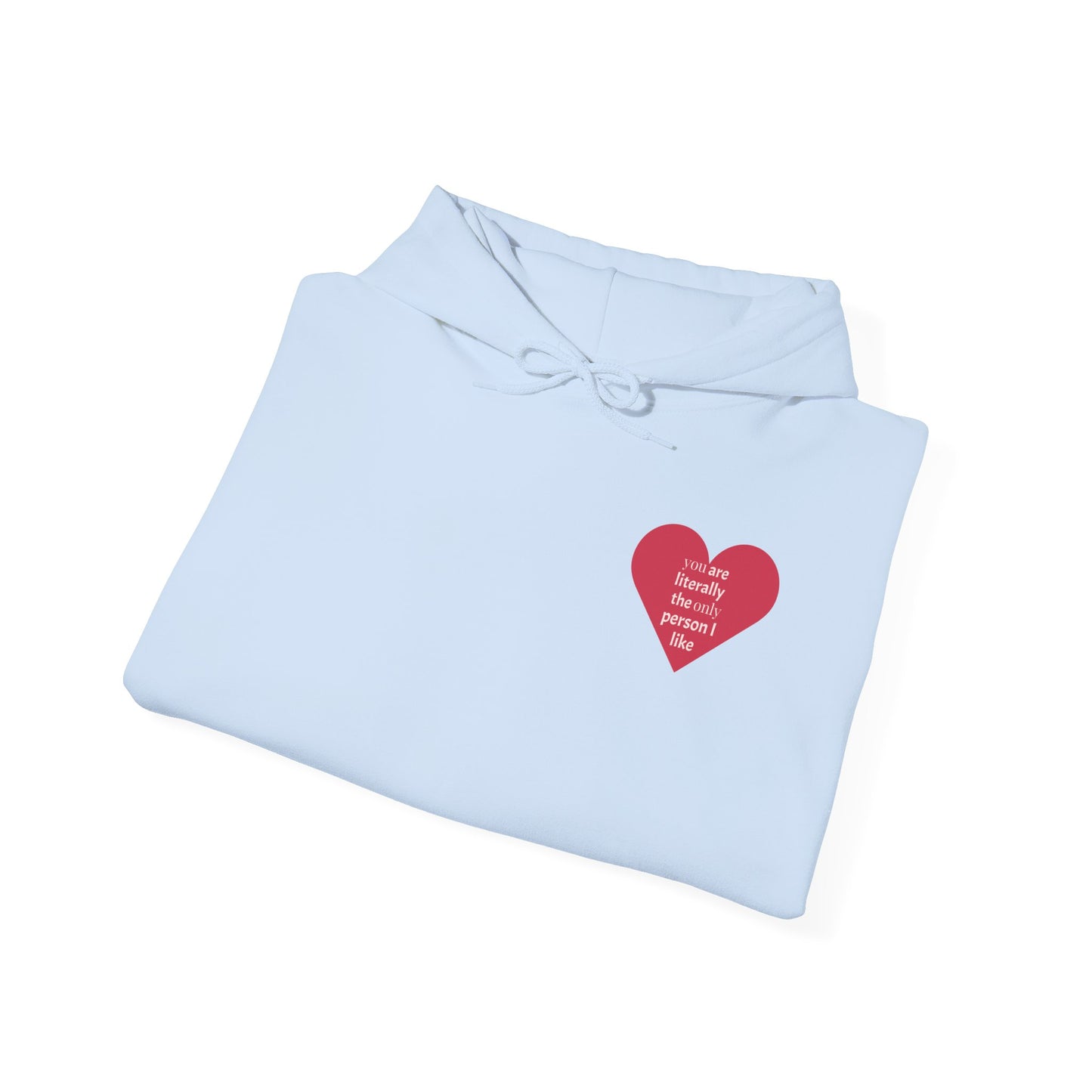 Hoodie — Red Heart "Love Yourself First" Minimal Chest Print