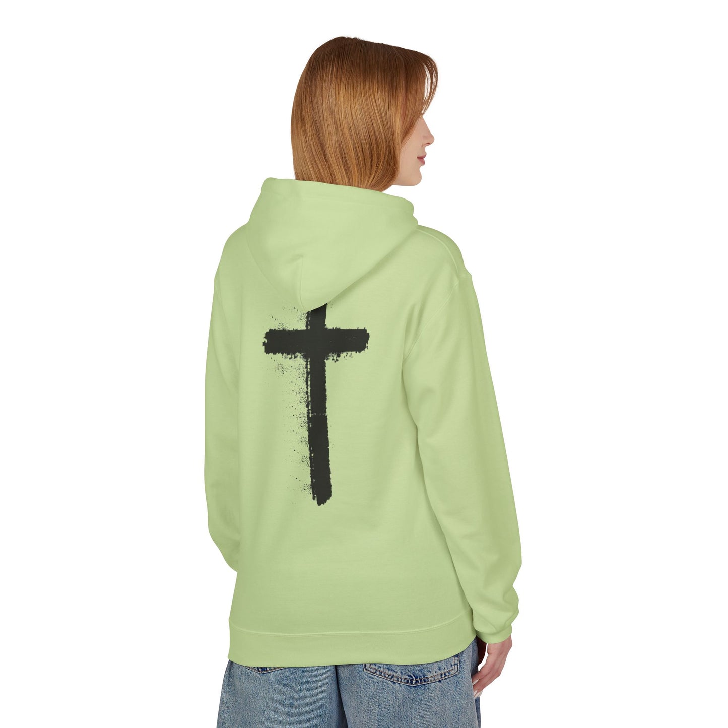 Psalms 28:7 Hoodie – "The LORD is My Strength" Christian Cross Pullover