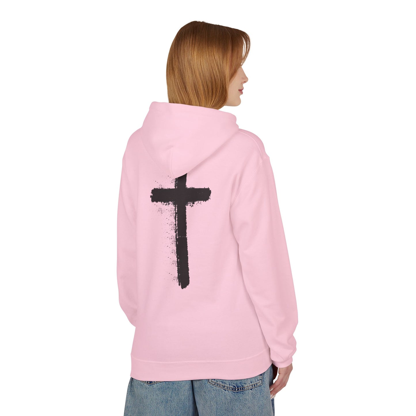 Psalms 28:7 Hoodie – "The LORD is My Strength" Christian Cross Pullover