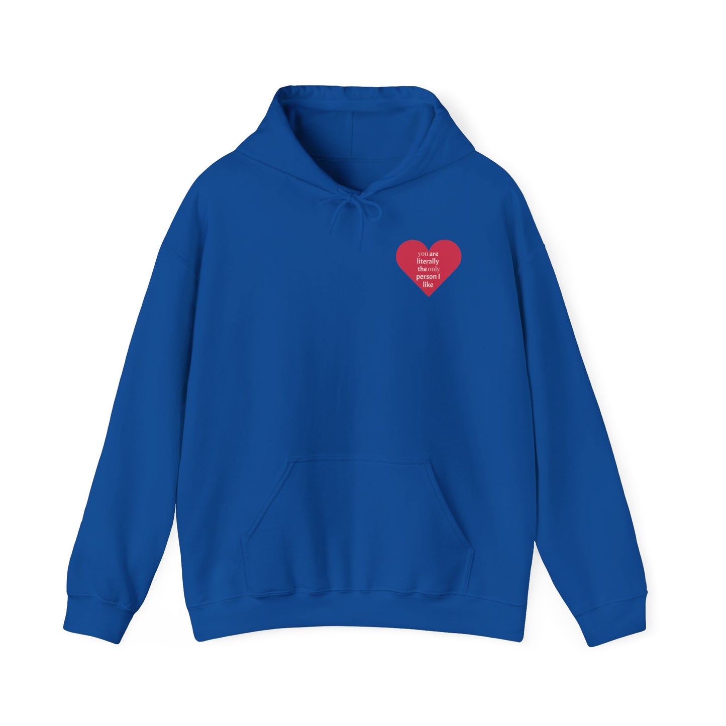 Hoodie — Red Heart "Love Yourself First" Minimal Chest Print