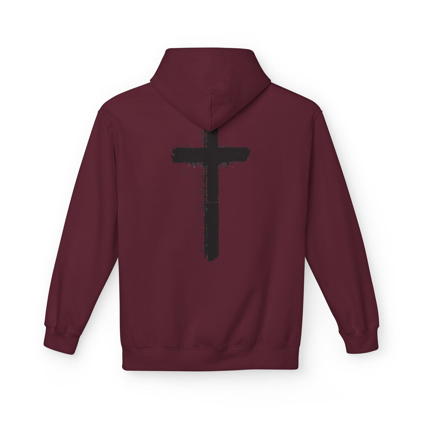 Psalms 28:7 Hoodie – "The LORD is My Strength" Christian Cross Pullover